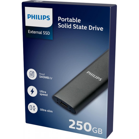 Накопичувач SSD зовнішній Philips Ultra Speed 250 Gb FM25SS030P Купити в Україні