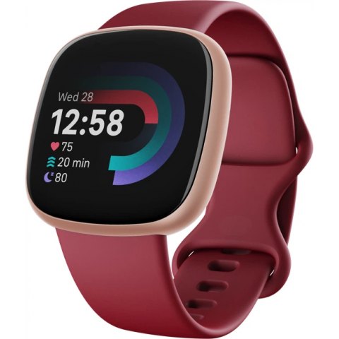 Смарт-годинник Fitbit Versa 4 Beet Juice/Copper Rose (FB523RGRD) Купити в Україні