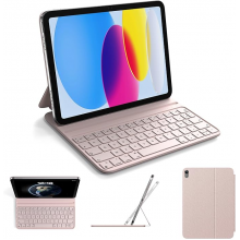 Чохол-клавіатура HOU FY-10 для iPad 10 10.9 Pink (FR AZERTY)