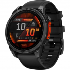 Смарт-годинник Garmin Fenix 8 47mm AMOLED Slate Gray with Black Silicone Band (010-02904-00/09)