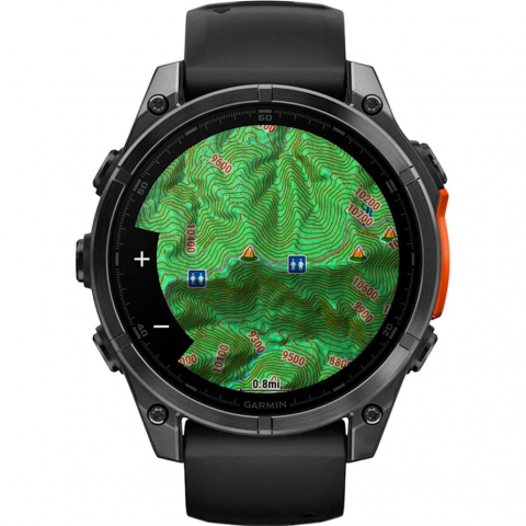 Смарт-годинник Garmin Fenix 8 47mm AMOLED Slate Gray with Black Silicone Band (010-02904-00/09) Купити в Україні