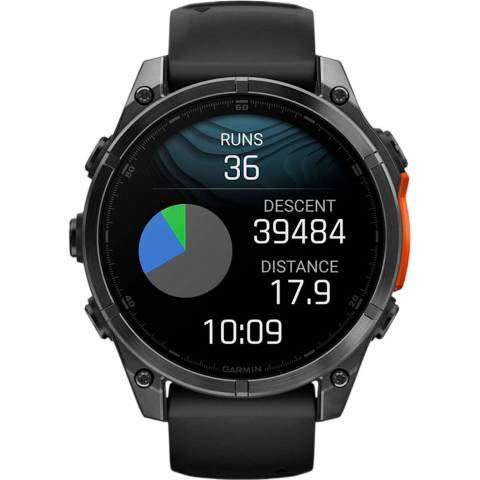 Смарт-годинник Garmin Fenix 8 47mm AMOLED Slate Gray with Black Silicone Band (010-02904-00/09) Купити в Україні