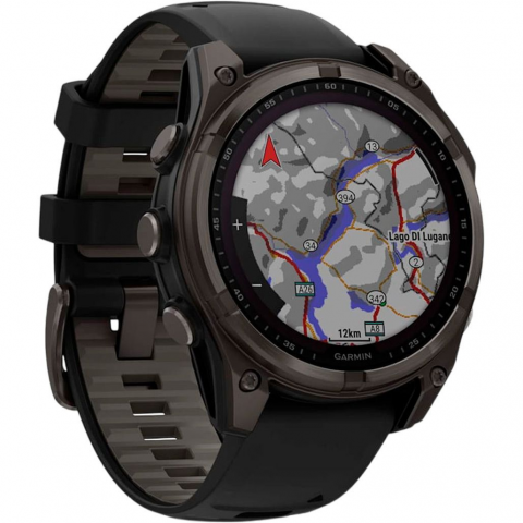 Смарт-годинник Garmin Fenix 8 47mm Solar Sapphire Carbon Gray DLC Titanium w. Black/Pebble Gray S. Band (010-02906-10/11/70) Купити в Україні
