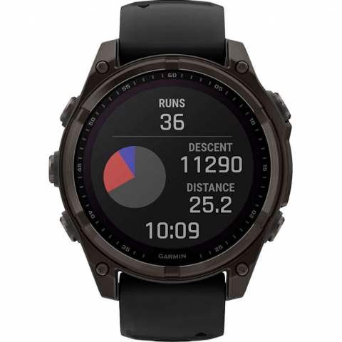 Смарт-годинник Garmin Fenix 8 47mm Solar Sapphire Carbon Gray DLC Titanium w. Black/Pebble Gray S. Band (010-02906-10/11/70) Купити в Україні