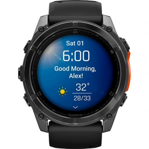 Смарт-годинник Garmin Fenix 8 51mm AMOLED Slate Gray with Black Silicone Band (010-02905-00) Купити в Україні