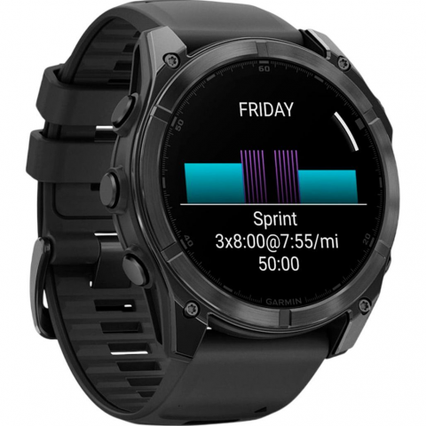 Смарт-годинник Garmin Fenix 8 51mm AMOLED Slate Gray with Black Silicone Band (010-02905-00) Купити в Україні