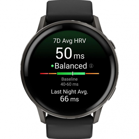 Смарт-годинник Garmin Venu 4 45 mm Slate with Black Silicone Band (010-03014-00/40) Купити в Україні