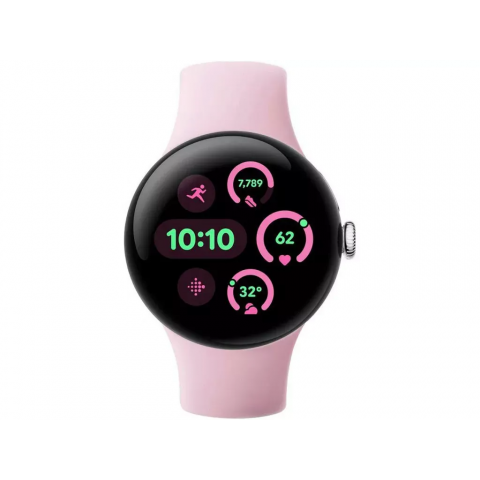 Смарт-годинник Google Pixel Watch 3 41 mm Wi-Fi Polished Silver Aluminum Case/Rose Quartz Active Band Купити в Україні