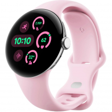 Смарт-годинник Google Pixel Watch 3 41 mm Wi-Fi Polished Silver Aluminum Case/Rose Quartz Active Band