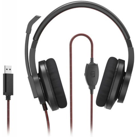 Навушники з мікрофоном HAMA HS-USB400 Black Купити в Україні