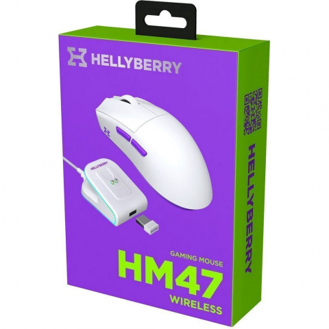 Ігрова миша HATOR Hellyberry HM47 wireless (HM47_white_violet) white-violet Купити в Україні