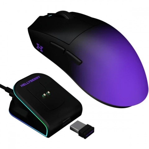 Ігрова миша HATOR Hellyberry HM47 PRO wireless (HM47PRO_black_violet) black-violet gradient Купити в Україні