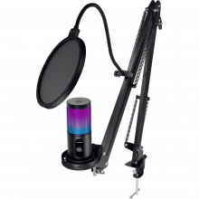 Мікрофон для ПК/ для стрімінгу, подкастів HATOR Signify RGB PRO (HTA-515) після ремонту є подряпини