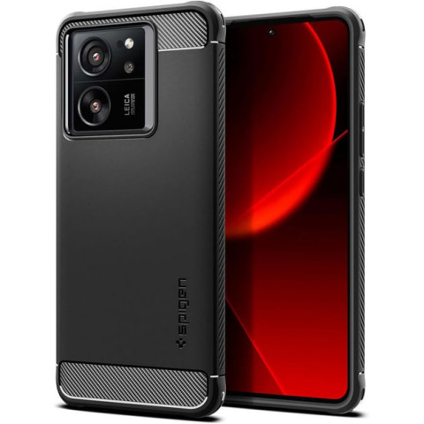 Чохол Spigen Rugged Armor для Xiaomi 13T | 13T Pro Matte Black (ACS07502) Купити в Україні