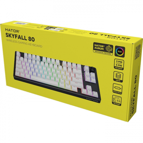 Клавіатура механічна HATOR Skyfall 80 wireless (HTK3180UA) black-white Купити в Україні