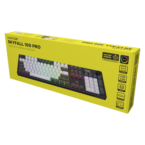 Клавіатура механічна HATOR Skyfall 100 PRO wireless (HTK4100UA) grey-black, silent switches Купити в Україні