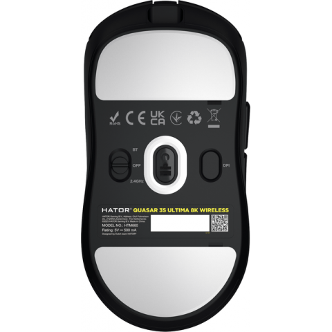 Ігрова миша HATOR Quasar 3S ULTIMA 8K Wireless (HTM660) black Купити в Україні