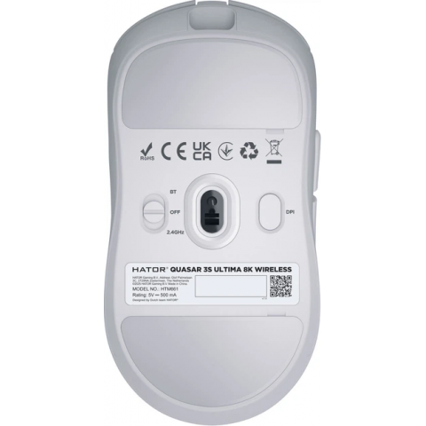 Ігрова миша HATOR Quasar 3S ULTIMA 8K Wireless (HTM661) white Купити в Україні