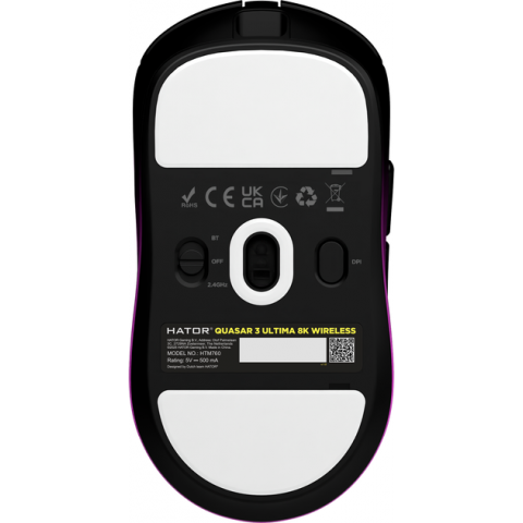 Ігрова миша HATOR Quasar 3 ULTIMA 8K Wireless (HTM760) black/violet Купити в Україні