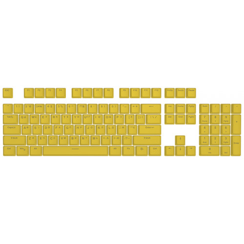 Набір кейкапів HATOR First Ukrainian PBT keycaps UKR/ENG/rU (HTS-139) Yellow Купити в Україні