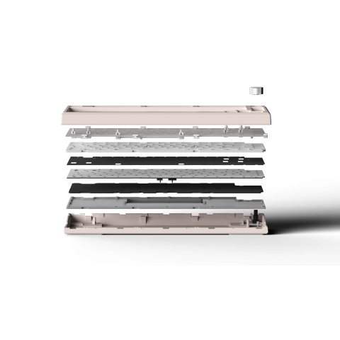 Клавіатура FL ESPORTS DIY-barebone MK750 Pink Three-Mode (MK750-8050)