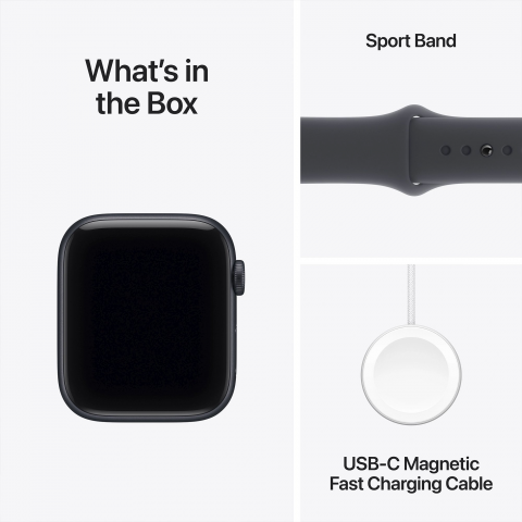 Смарт-годинник Apple Watch SE 3 GPS + Cellular 44mm Midnight Alu. Case w. Midnight S. Band - S/M (MEPH4) Купити в Україні