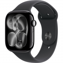 Смарт-годинник Apple Watch Series 11 GPS 42mm Jet Black Alu. Case w. Black S. Band - S/M (MEQT4)