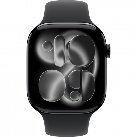 Смарт-годинник Apple Watch Series 11 GPS 42mm Jet Black Alu. Case w. Black S. Band - S/M (MEQT4) Купити в Україні