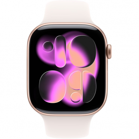 Смарт-годинник Apple Watch Series 11 GPS 42mm Rose Gold Alu. Case w. Light Blush S. Band - S/M (MEU04) Купити в Україні
