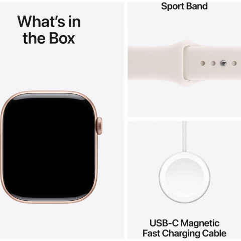 Смарт-годинник Apple Watch Series 11 GPS 42mm Rose Gold Alu. Case w. Light Blush S. Band - S/M (MEU04) Купити в Україні