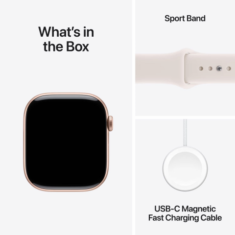 Смарт-годинник Apple Watch Series 11 GPS 42mm Rose Gold Alu. Case w. Light Blush S. Band - M/L (MEU44) Купити в Україні