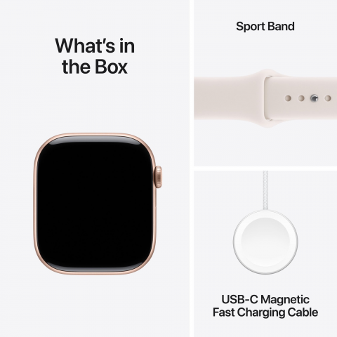 Смарт-годинник Apple Watch Series 11 GPS 46mm Rose Gold Alu. Case w. Light Blush S. Band - M/L (MEV74) Купити в Україні