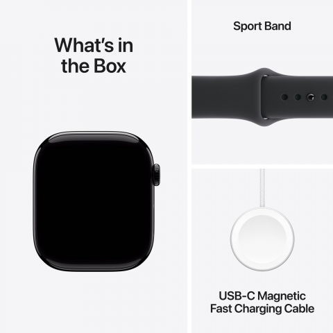 Смарт-годинник Apple Watch Series 11 GPS 46mm Jet Black Alu. Case w. Black S. Band - M/L (MEUX4) Купити в Україні