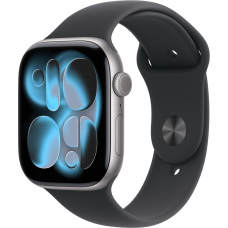 Смарт-годинник Apple Watch Series 11 GPS 42mm Space Grey Alu. Case w. Black S. Band - S/M (MEQW4)