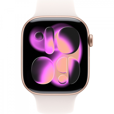Смарт-годинник Apple Watch Series 11 GPS 46mm Rose Gold Alu. Case w. Light Blush S. Band - M/L (MEV74) Купити в Україні