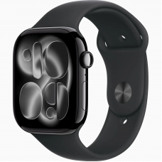 Смарт-годинник Apple Watch Series 11 GPS + Cellular 42mm Jet Black Alu. Case w. Black S. Band - S/M (MF834)