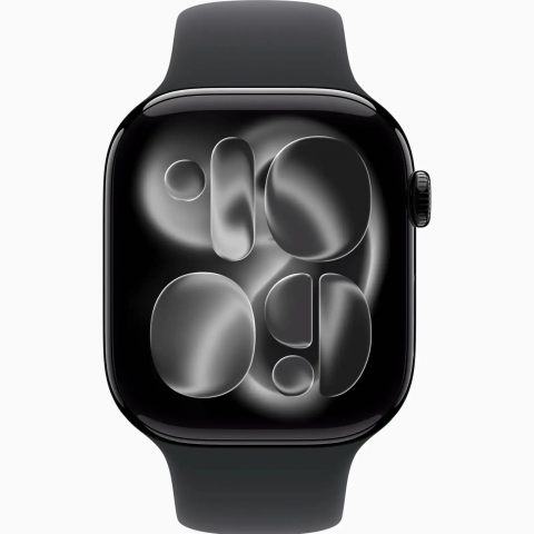 Смарт-годинник Apple Watch Series 11 GPS + Cellular 42mm Jet Black Alu. Case w. Black S. Band - S/M (MF834) Купити в Україні