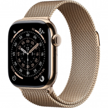 Смарт-годинник Apple Watch Series 11 GPS + Cellular 42mm Gold Tit. Case w. Gold Milanese Loop (MF8Y4)