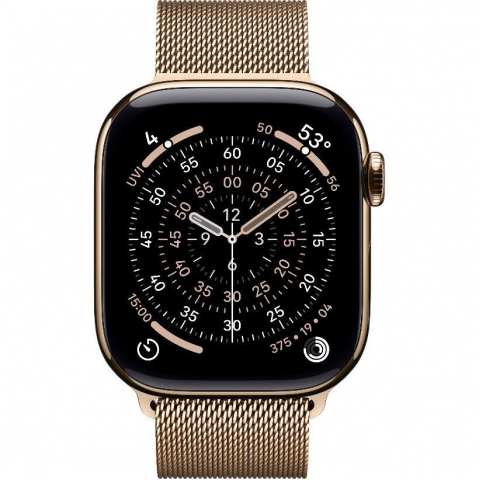 Смарт-годинник Apple Watch Series 11 GPS + Cellular 42mm Gold Tit. Case w. Gold Milanese Loop (MF8Y4) Купити в Україні