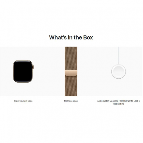 Смарт-годинник Apple Watch Series 11 GPS + Cellular 42mm Gold Tit. Case w. Gold Milanese Loop (MF8Y4) Купити в Україні