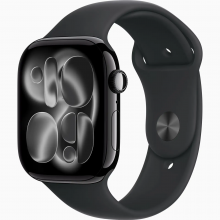 Смарт-годинник Apple Watch Series 11 GPS + Cellular 46mm Jet Black Alu. Case w. Black S. Band - M/L (MFC44)