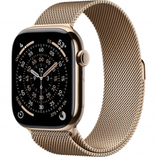Смарт-годинник Apple Watch Series 11 GPS + Cellular 46mm Gold Tit. Case w. Gold Milanese Loop - S/M (MFD74)