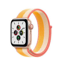 Смарт-годинник Apple Watch SE GPS + Cellular 40mm Gold Aluminum Case w. Maize/White S. Loop (MKQP3)
