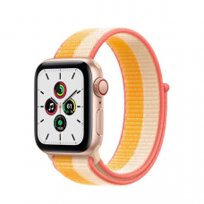 Смарт-годинник Apple Watch SE GPS + Cellular 40mm Gold Aluminum Case w. Maize/White S. Loop (MKQP3)