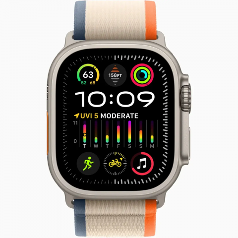 Смарт-годинник Apple Watch Ultra 2 GPS + Cellular 49mm Titanium Case with Orange/Beige Trail Loop - S/M (MRF13) Купити в Україні
