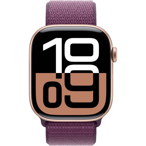 Смарт-годинник Apple Watch Series 10 GPS 46mm Rose Gold Aluminum Case w. Plum Sport Loop (MWWV3) Купити в Україні