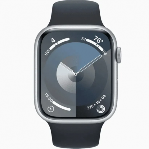 Смарт-годинник Apple Watch Series 9 GPS 45mm Silver Aluminum Case with Midnight Sport Band (MR9R3, MT593) Купити в Україні