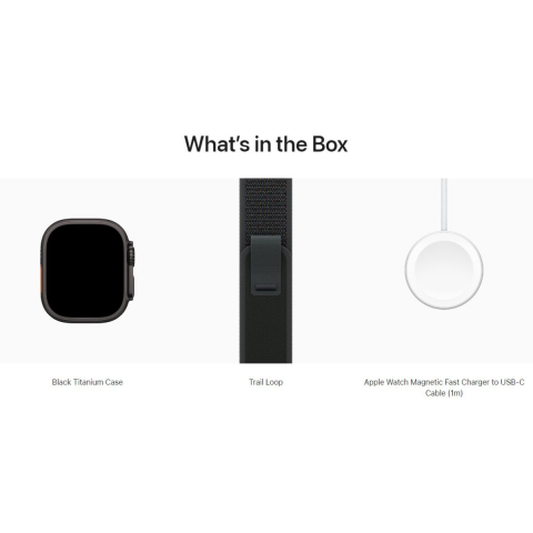 Смарт-годинник Apple Watch Ultra 2 GPS + Cellular 49mm Black Titan. Case w. Black Trail Loop - M/L (MX4V3) Купити в Україні