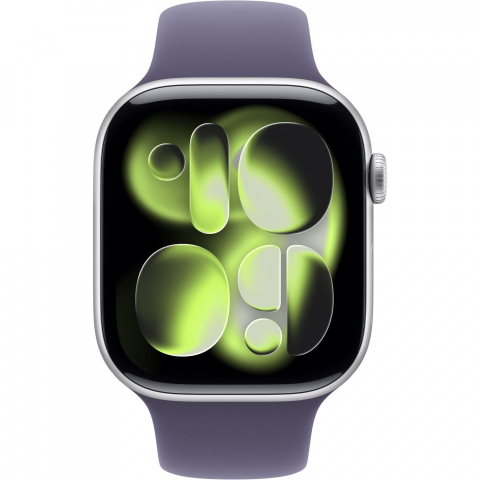 Смарт-годинник Apple Watch Series 11 GPS 46mm Silver Alu. Case w. Purple Fog S. Band - S/M (MEV94) Купити в Україні