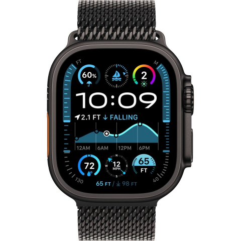 Смарт-годинник Apple Watch Ultra 2 GPS + Cellular 49mm Black Titanium Case w. Black Titanium Milanese Loop - L (MX5V3) Купити в Україні
